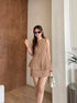 Summer Women Elegant Sleeves Peplum Vest With Skirt Sets